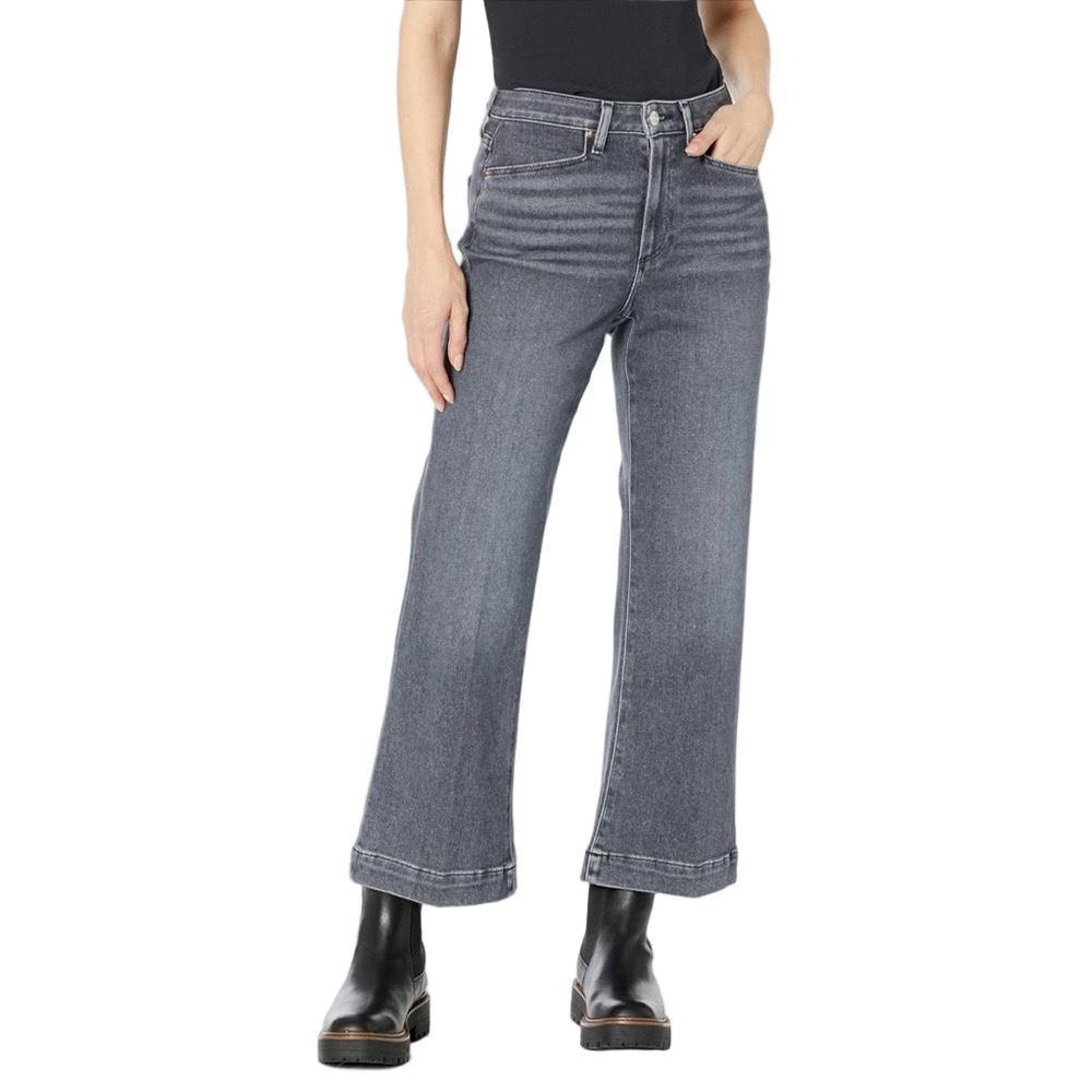 🐣PAIGE amour ankle Jolene pockets ash black size 34 NWT - Picture 2 of 12